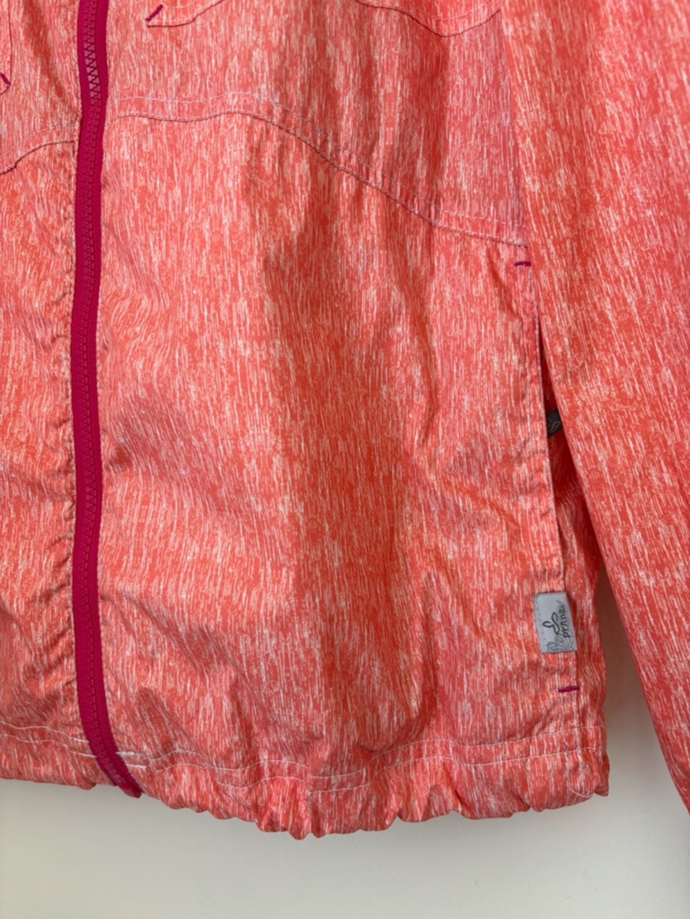 Prana Callista Orange Zip Front Hooded Windbreaker Small Spring Outdoor - Picture 3 of 6